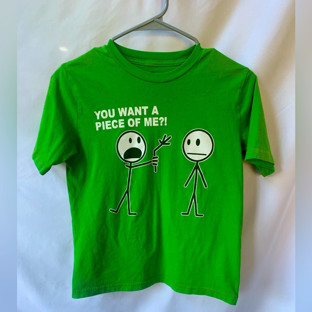 Hybrid Boys Youth M You Want A Piece of Me? Graphic Tee Good condition.